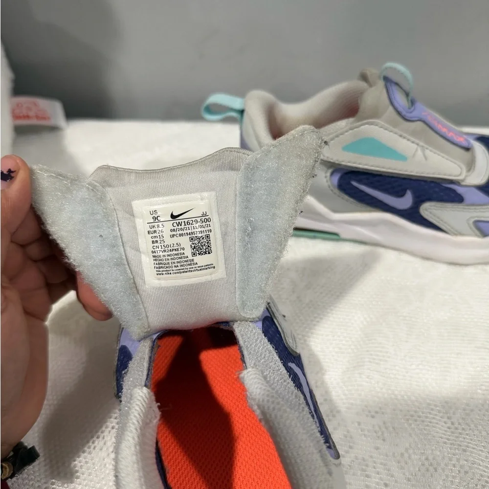 Nike Kids Sneakers - Blue, Gray, and Purple